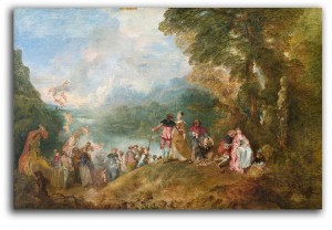 watteau-embarcation Image of painting by Watteau.