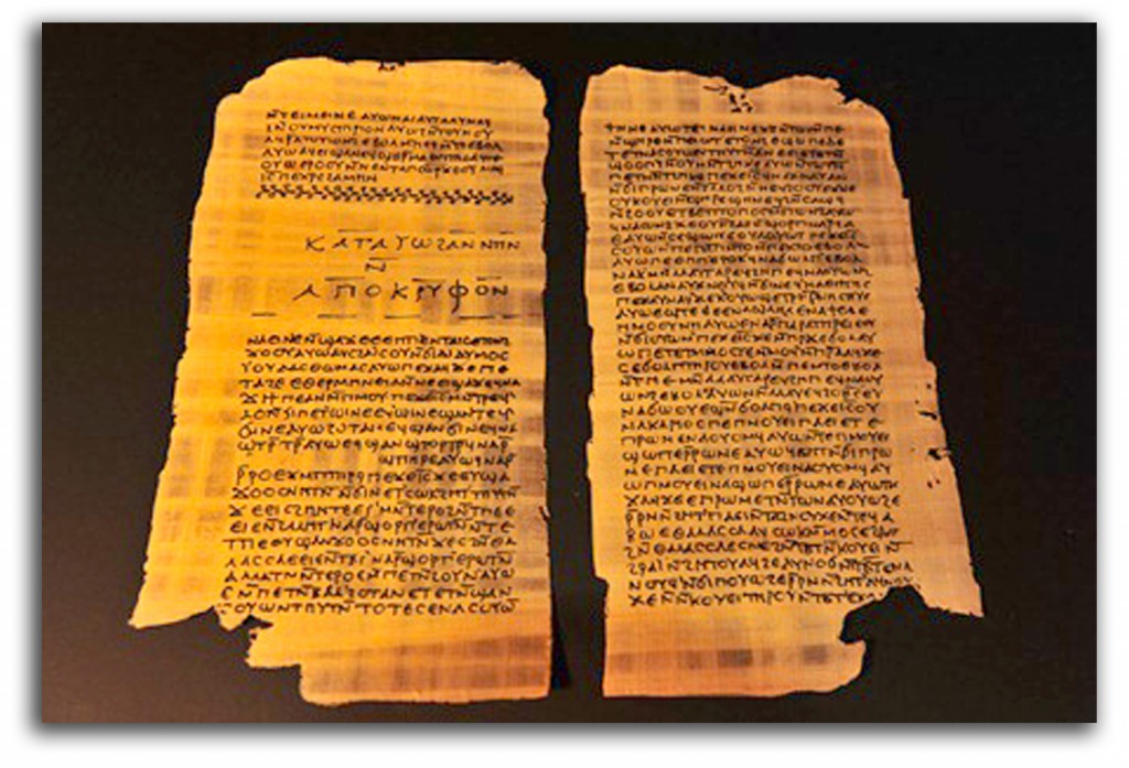 Image of replica of Gospel of Thomas.