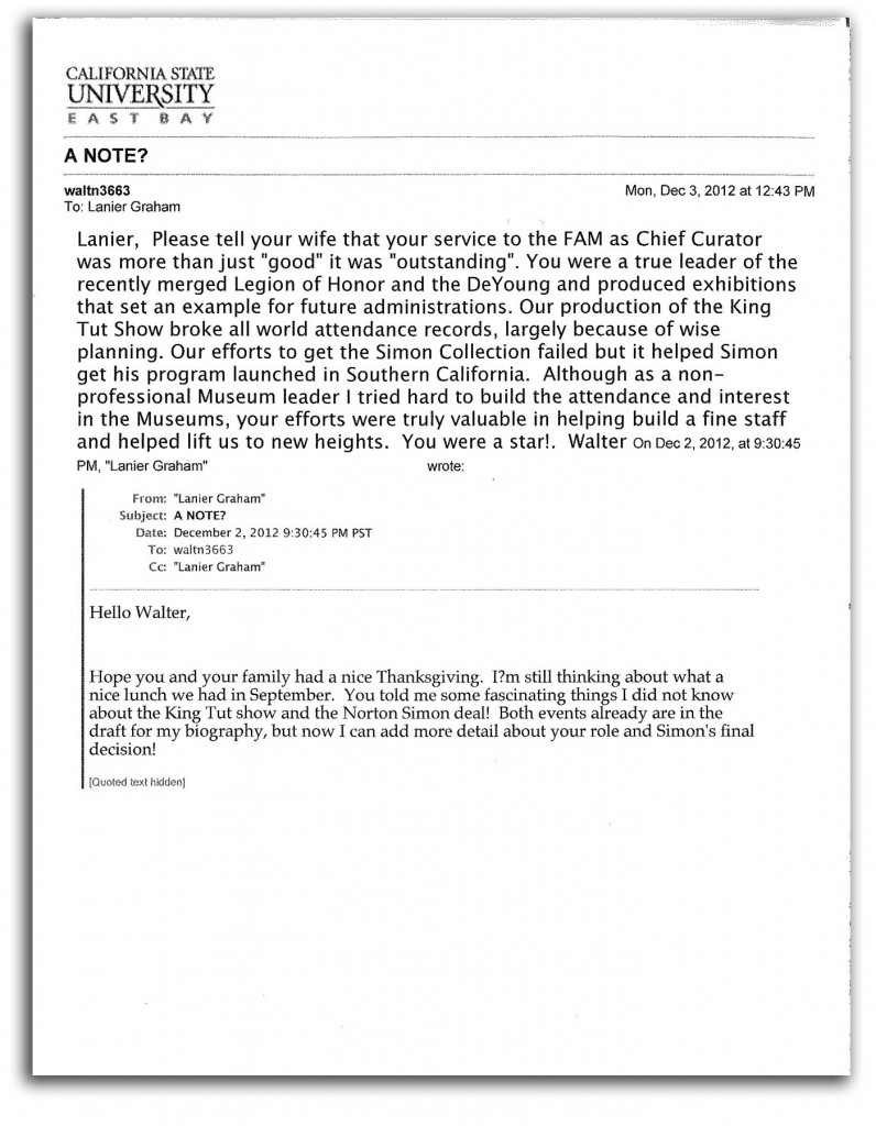 Image of FLG correspondence with Walter Newman.