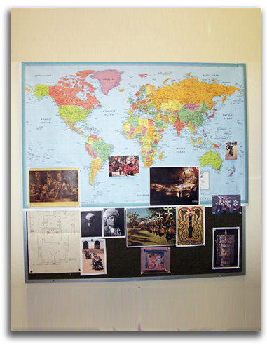 Image of wall map in Tribal Gallery.